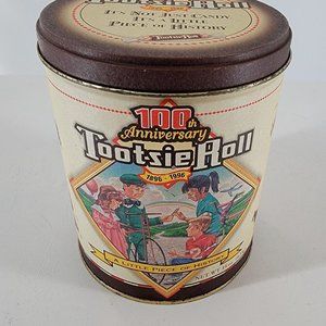 Vintage Tootsie Roll Advertising Tin 100 Year Anniversary 1896-1996